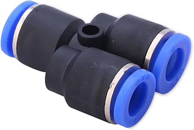 3/8" OD Push to Connect Y Spliter 3 Way Wye Quick Push Lock Adapter (Pack of 10)