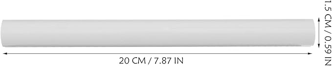 Housoutil Radiator Pipe Cover Replacement 6Pcs with 2Pcs Decorative Collars Thermal Insulation Exhaust Pipe Sleeve for Bathroom Wall Protection 7.87X0.59 Inches White