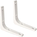 SAYAYO L Shape Wall Bracket, 4 x 4 Inch Iron Shelf Bracket DIY Floating Shelf Support, 2 PCS Bright White