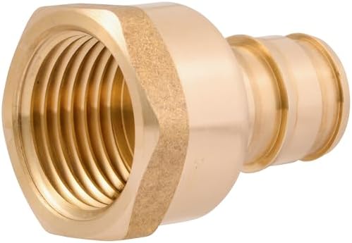 SharkBite 1/2 Inch Expansion FNPT Adapter Fitting for PEX-A Pipe, Brass Plumbing Fittings, Female NPT Adapter for PEX-A Tubing, UAB072LFA