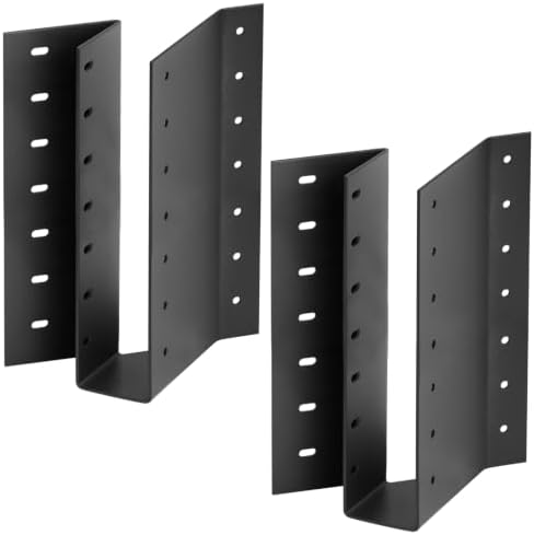 2 Pack Black Skewed Left 45 Degree Angled Joist Hanger for 2x10 Lumber