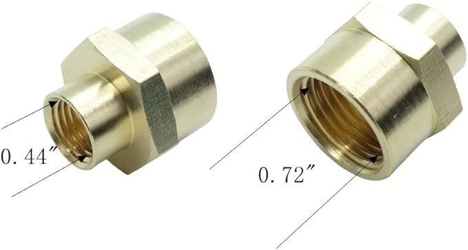 5 Pcs Brass Pipe Fitting Reducing Coupling, FNPT to FNPT Reducer Adapter, 1/2" x 1/4" NPT Female