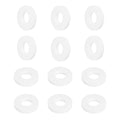 MECCANIXITY PTFE Flat Washers, 12Pack 18mm OD 8mm ID 3mm Thick Sealing Spacer Gasket Ring for Faucet Pipe Hose Bolt Machinery, White