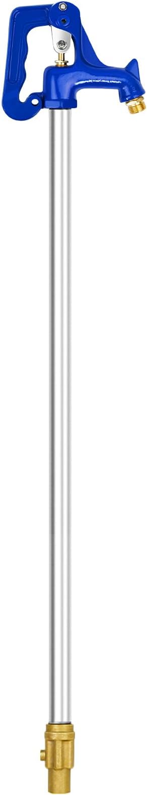 5.25FT Frost Proof Yard Hydrant,Freezeless Frost Free Outdoor Water Hydrant,3/4" Pipe Connection,Total Length 5.25ft,36’’Bury Depth,for Yard,Garden,Pasture Irrigation,Reliable Water Supply