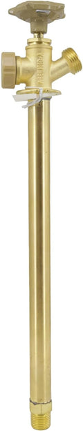 12 Inch Anti-Siphon Frost Free Sillcock Valve Multiturn 1/2 Inch NPT, 3/4 Inch Hose Bibb, Brass Body,Brass Valve 12 inch Length
