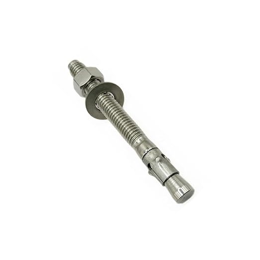 Premium 316 Stainless Steel Wedge Anchor, 1/2"-13 X 4-1/2" – Heavy Duty Corrosion Resistant Fastener for Concrete and Masonry Applications 25 Pack