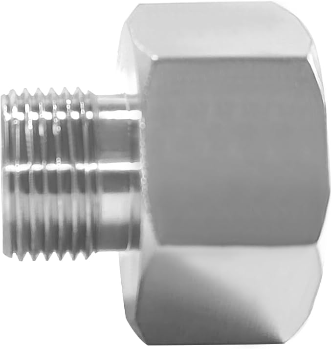 Joywayus 2PCS 1/2 G Female to 3/8 Compression Male Thread Pipe Fitting, Nickel Plated Brass Reducer Faucet Connector Water Hose Adapter, Supply Line Adapter for RV Kitchen Bathroom Plumbing