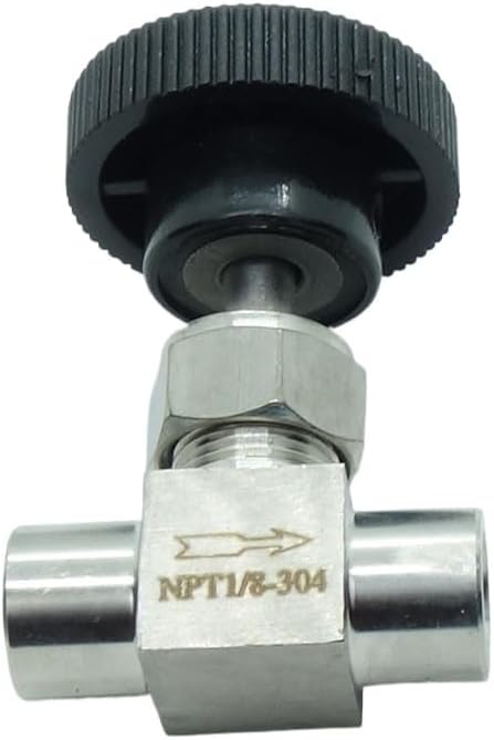 1 Piece Stainless Steel 304 Instrument Gas Needle Valve 1/8" NPT Female x 1/8 NPT Female