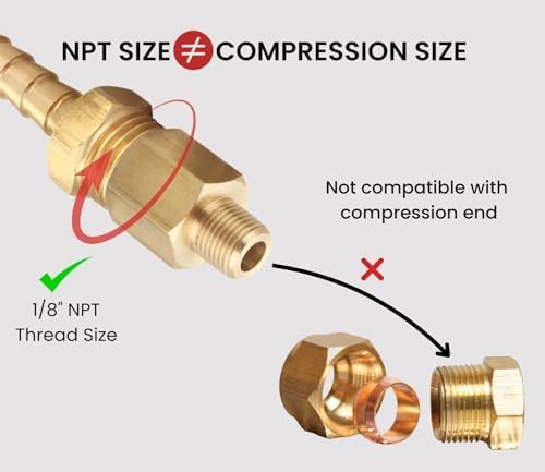 1/8" NPT Male to Female Pipe