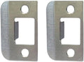 QCAA Stainless Steel Extended Lip Strike, 1-1/2"X2-1/4", Satin Nickel, 2 Pack, Made in Taiwan