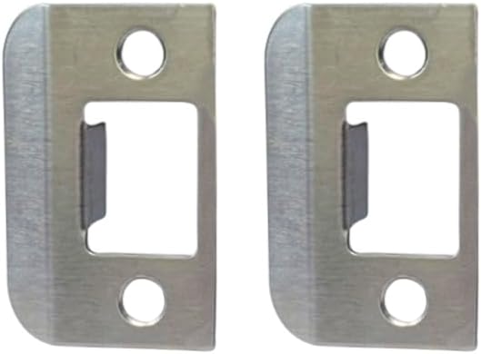 QCAA Stainless Steel Extended Lip Strike, 1-1/2"X2-1/4", Satin Nickel, 2 Pack, Made in Taiwan