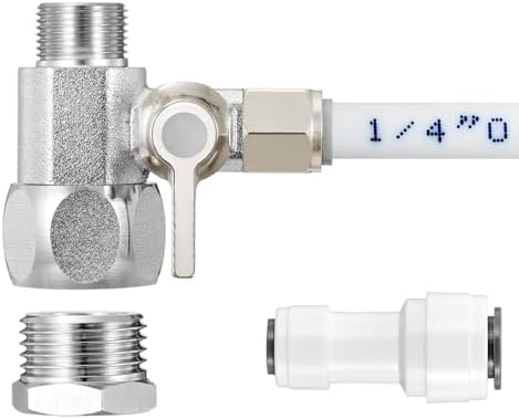Feed Water Adapter - 1/4" Quick Connect for RO Filter,Refrigerator,Icemaker