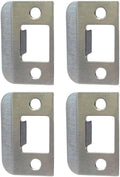 QCAA Stainless Steel Extended Lip Strike, 1-1/2"X2-1/4", Satin Nickel, 4 Pack, Made in Taiwan