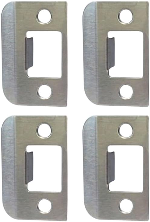 QCAA Stainless Steel Extended Lip Strike, 1-1/2"X2-1/4", Satin Nickel, 4 Pack, Made in Taiwan