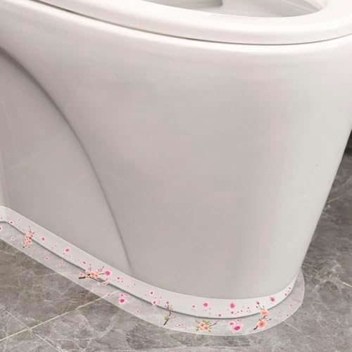 Clear Caulk Tape Self Adhesive Sealant Strip 4.2 cm x 3m PVC Waterproof Sealing Tape Decorative Peach Blossom Caulk Sealant Tape for Kitchen Sink Wall Corner Bathtub Edge Protector