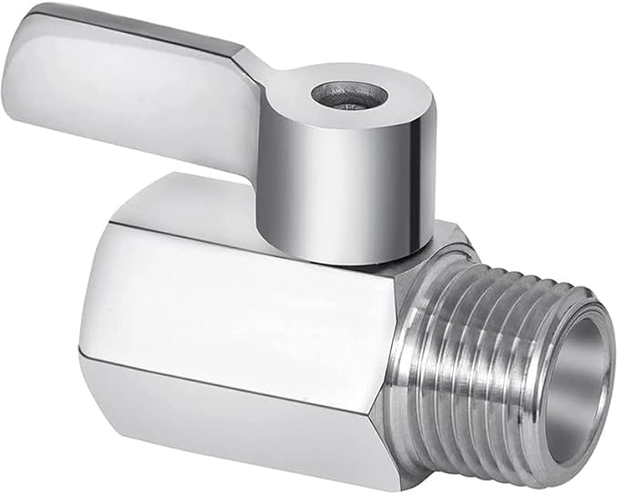 316 Stainless Steel Mini Ball Valve Shut Off Valve 3/8" NPT Male to Female Thread Pipe Fitting Connector for Water Gas Oil 2PCS