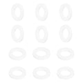MECCANIXITY PTFE Flat Washers, 12Pack 24mm OD 14mm ID 3mm Thick Sealing Spacer Gasket Ring for Faucet Pipe Hose Bolt Machinery, White
