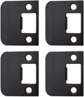 QCAA Solid Brass Extended Lip Strike, 2''X2-1/4, Oil-Rubbed Bronze, 4 Pack, Made in Taiwan