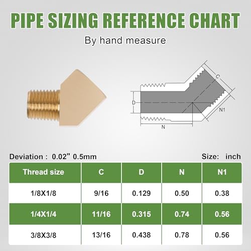 4Pcs Brass Pipe 45 Degree Barstock Street elbow,3/8" x 3/8"