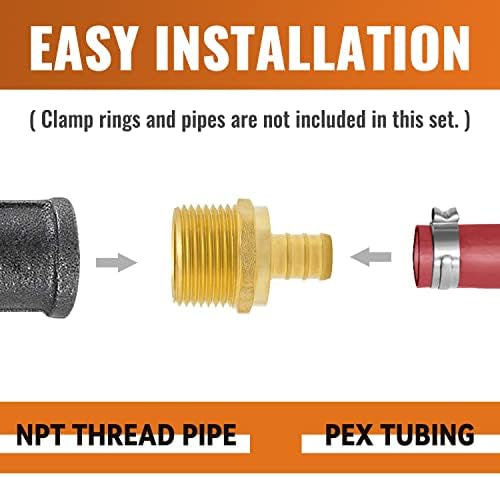 SUNGATOR 6-Pack 1/2" PEX x 3/4" NPT Male Adapter