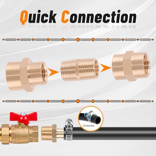 146Pcs Brass Hose Pipe Fitting & Hose Barb Fitting Kit
