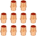 PATIKIL 3/8" Male Adapter Fitting with C x M Connections, 10 Pcs Copper Pipe Fittings with Sweat Solder X FNPT Connection Threaded Tubing Connector for Residential, Commercial