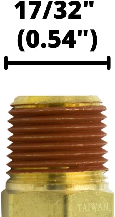 3/8" Push-in Air Brake x 1/4" NPTF Male Brass D.O.T Fitting | 31868-06-04