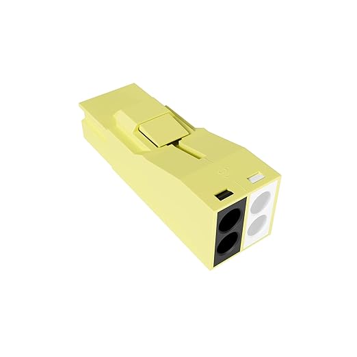4Pcs Snap-on Quick Wire Connectors, 400V 6A 16-12 AWG, KV228-2P Connector for Luminaire Disconnect