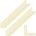 Wealrit 40PCS Gold L Flat Shape Braces Corner Bracket,1.46" Support Brace
