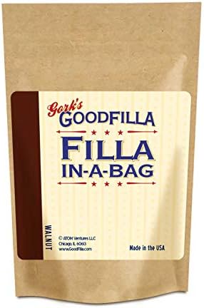 GoodFIlla Walnut, 12 oz, Wood and Grain Filler powder, Stainable, Paintable, Sandable, Versatile | Zero Waste