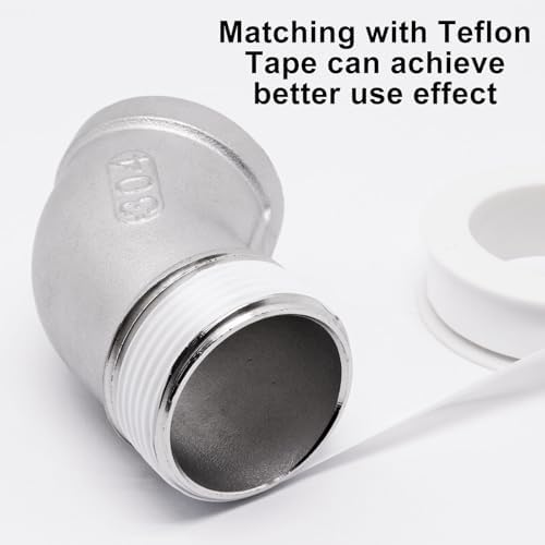 1PCS 45 Degree Elbow Fittings, 1-1/4" NPT Male to 1-1/4" NPT Female 304 Stainless Steel Pipe Fitting, Connector Coupler Apply to Outdoor Garden Industrial