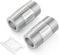 TAISHER 2Pcs 316 Thickened Nipple Cast Pipe,1/4" NPT Male, 2" Length