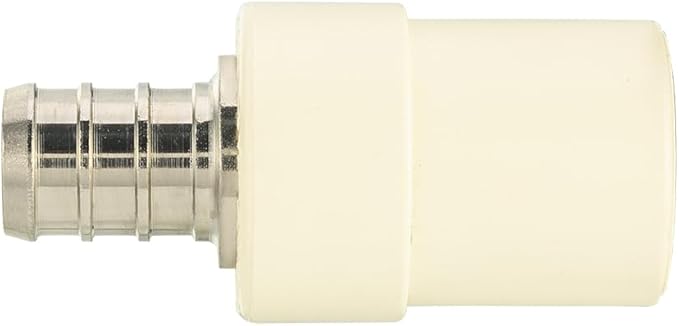 (Pack of 20) EFIELD 1/2" Pex x 1/2" CPVC Transition Coupling Barb Crimp Brass Fittings For Pex CPVC Tube Connection,(PEX1807340-20PCS)