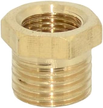 2pcs 1/8" NPT Male To 1/4" NPT Female Brass Reducer Thread Hex Bushing Brass Threaded Pipe Fitting,Hex Reducing Convert Adapter Pipe Fitting (1/8"*1/4")