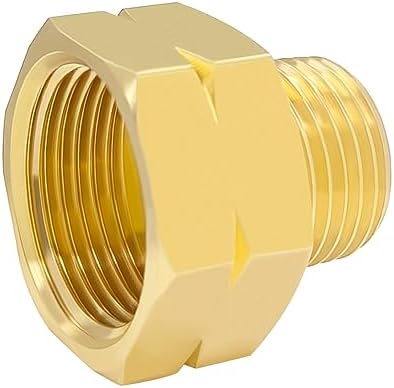Hooshing 2PCS Brass Pipe Fitting 3/4" NPT Male to 1" NPT Female Reducer