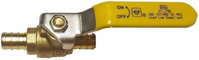 AB 1 Inch X 1 Inch PEX Ball Valve, Full Port Water Stop Shut Off, Water Shut Off Valve(10 Pack)