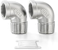 TAISHER 2PCS 304 Stainless Steel 90 Degree elbow,1-1/4" NPT Male Pipe to 1-1/4" NPT Female 304 Stainless Steel Pipe Fitting