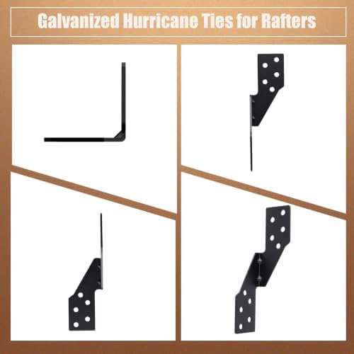 50 Pack Black Right Size Hurricane Straps Tie Brackets