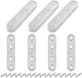 16 Pack 3 Inch Stainless Steel Flat Plate Straight Bracket