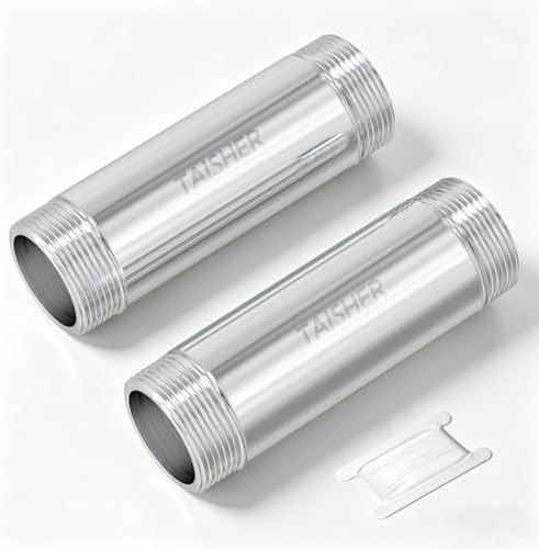 TAISHER 2Pcs Thickened Nipple Cast Pipe 1" NPT Male, 6" Length