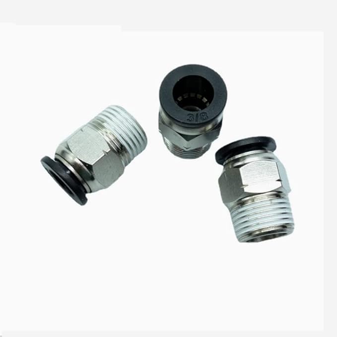 CDQBWQDJT 10 Pcs Pneumation Fitting 3/8" Tube OD Push To Connect X 3/8 NPT Pipe Male Connector