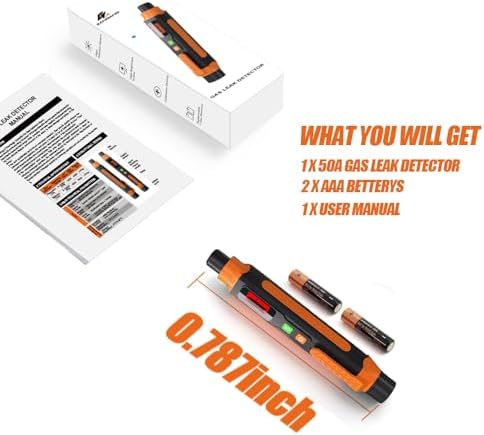 Natural Gas Leak Detector with Audible & Visual Alarm