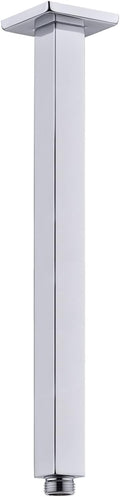 TRUSTMI Square Ceiling Mount Shower Arm with Flange, 16 Inch, Stainless Steel Extension Arm for Rainfall Shower Head, Chrome