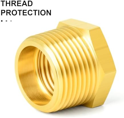 GASHER 36PCS Brass Hex Bushing Fitting Kit Hex Bushing 1/4" - 1/8", 3/8" - 1/8", 3/8" - 1/4", 1/2" - 1/4", 1/2" - 3/8", 3/4" - 1/2"