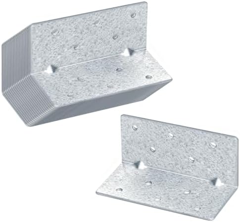 20 Pack 3-3/8" x 1-5/8" x 1-5/8" L Angle Brackets Corner Braces