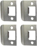 QCAA Stainless Steel Extended Lip Strike, 1-3/4''X2-1/4", Satin Nickel, 4 Pack, Made in Taiwan