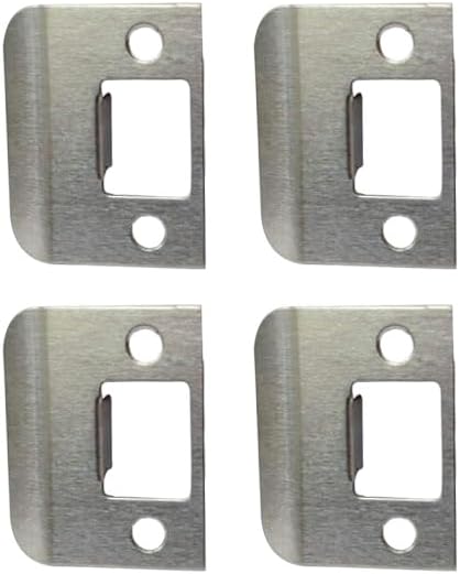 QCAA Stainless Steel Extended Lip Strike, 1-3/4''X2-1/4", Satin Nickel, 4 Pack, Made in Taiwan
