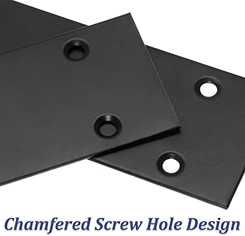 Bonsicoky 4Pcs Flat Straight Brace Brackets, 6.7 x 1.9 / 169 x 48mm