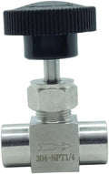 1 Piece Stainless Steel 304 Instrument Gas Needle Valve 1/4" NPT Female x 1/4 NPT Female