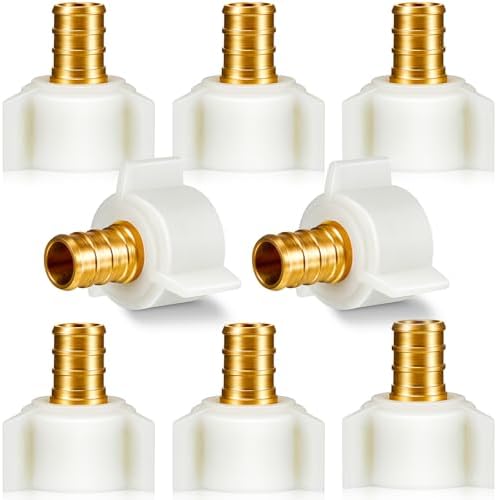 Fabbay 8 Pack 1/2 Inch Pex Fittings 1/2" NPT Female Threaded Swivel Adapter